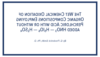 有机成分的化学氧化，技术库，GFS化学
